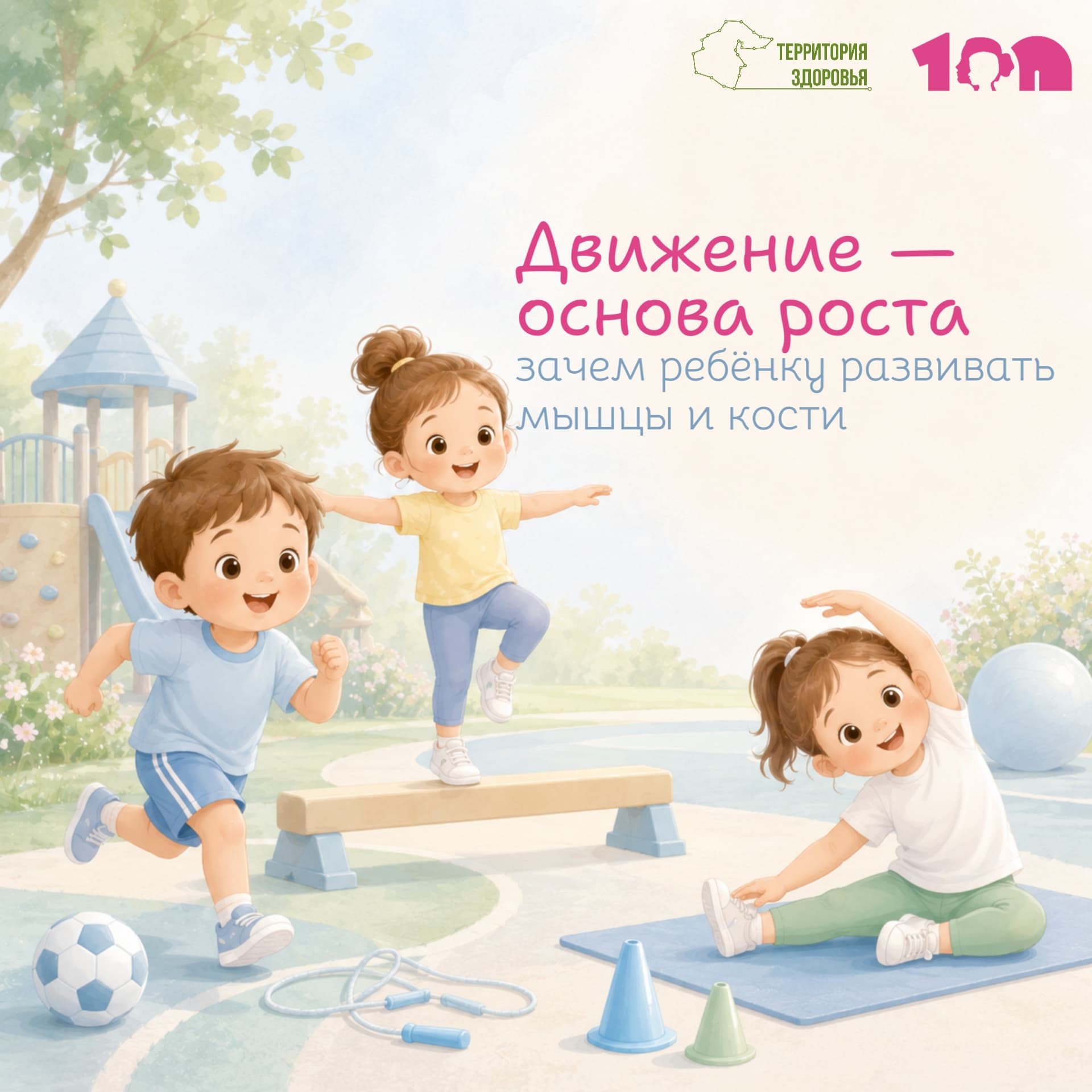 Движение — основа роста: зачем ребёнку развивать мышцы и кости