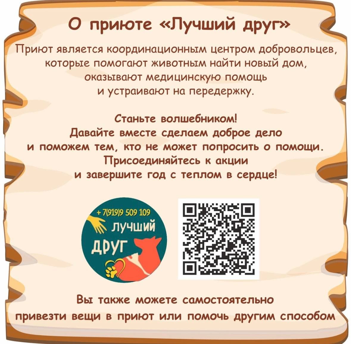 Открыть изображение на полный экран Новогодняя акция в поддержку бездомных животных!